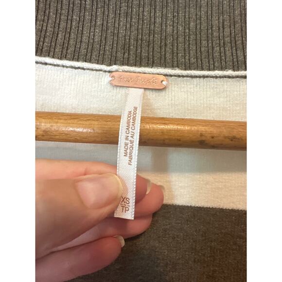 Free People NWT League of Her Own Oversized Cardigan Sweater Pink Brown XS - Picture 6 of 12